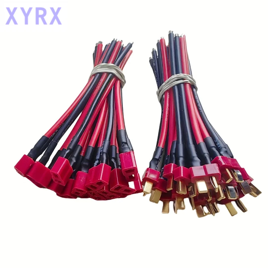 100mm Deans connector T Plug Male Female Connector Extension Silicone Wire with 3.93inch 14AWG Battery Connect Cable Wholesale