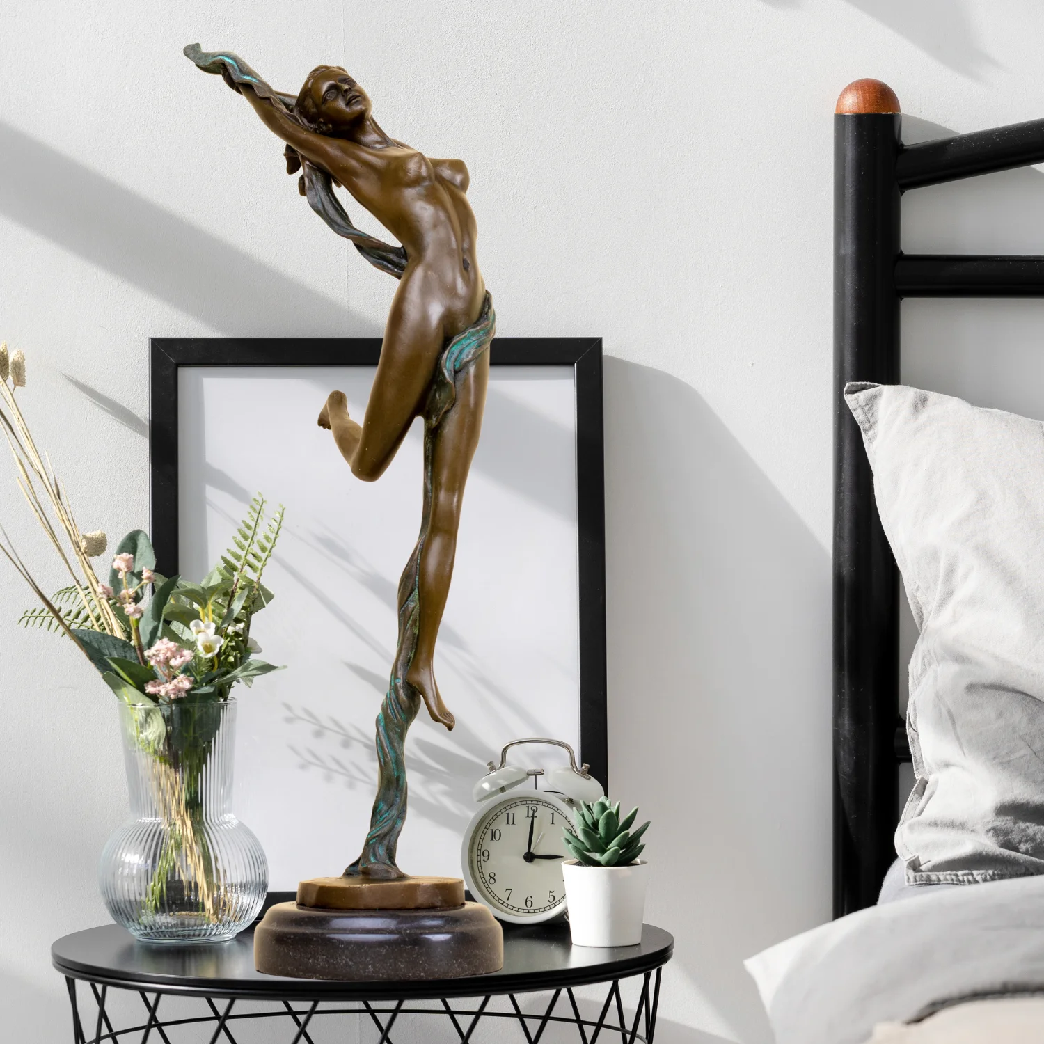 

19Inch Bronze Female Sculpture Handmade Cast Bronze Sexy Girl Nude Statue For Home Indoor Decor Ornament Nude Art Crafts Gift