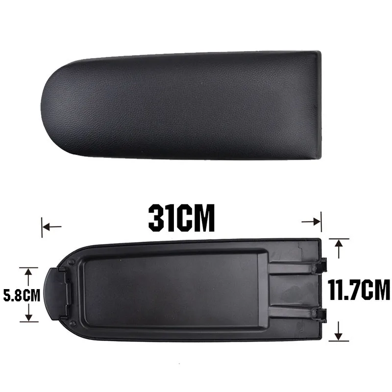 Car Armrest Cover Latch Lid Center Console Center Clip Catch PU Leather Arm Rest Cap For Skoda Octavia Fabia Roomster Rapid