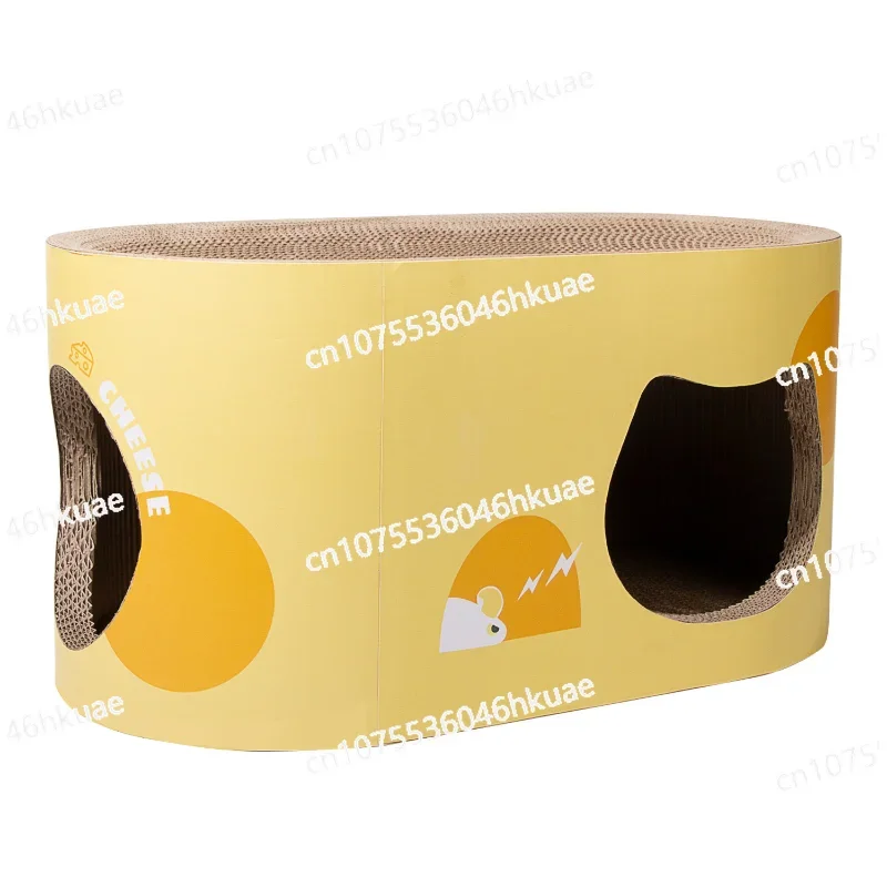 Corrugated cat scratching board Wooden cat house Cat nest Runway claw board Large  nest Tunnel grinding pet toy