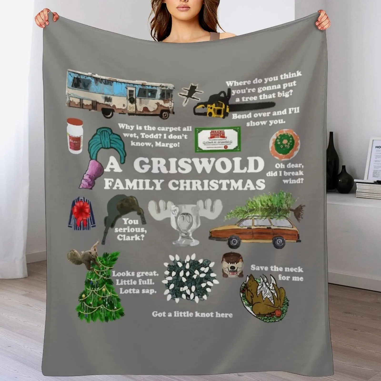

Christmas Vacation Collage Throw Blanket Summer Beddings Baby For Sofa Thin Blankets For Sofas Blankets