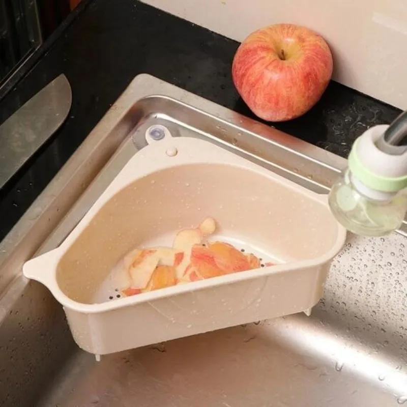 

Triangular Sink Filter Drain Kitchen Sinks Strainer Fruit Vegetable Drainer Basket Sink Filters Shelf Sponge Rack Kitchen Tool