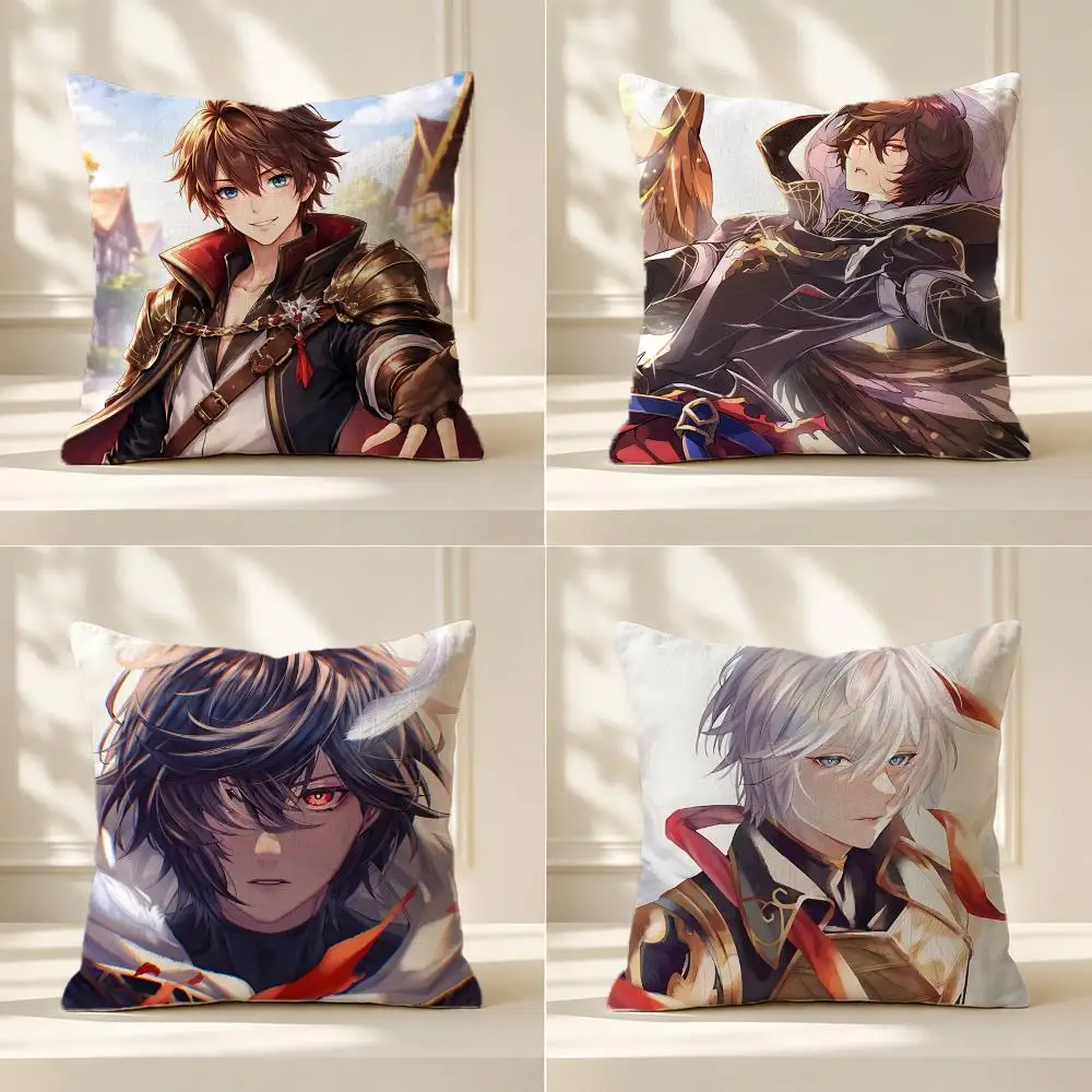 game Granblue Fantasy Cushion Cover Pillow Cover Nordic Minimalist Throw DoubleSided Print Cushion Case for Sofa Bedroom Decor