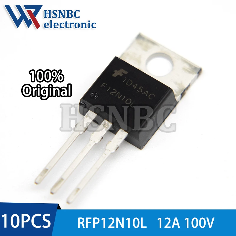 10PCS RFP12N10L F12N10L 12N10 TO-220 12A 100V N-Channel Power MOSFET Transistor 100% New Original