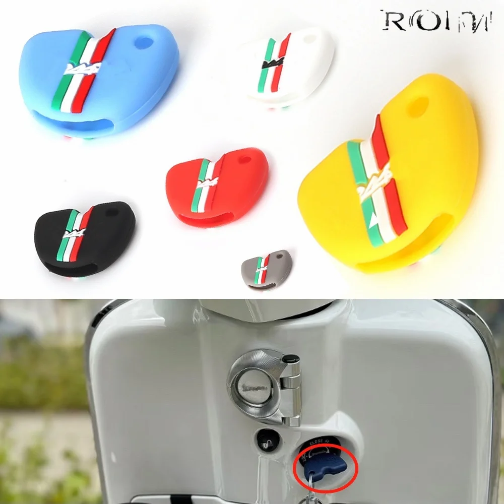 For Piaggio Vespa Sprint Primavera 150 155 GTS 300 300ie GTV LX LXV 150 125 Silicone Key Case Cover Shell Motorcycle Decoration