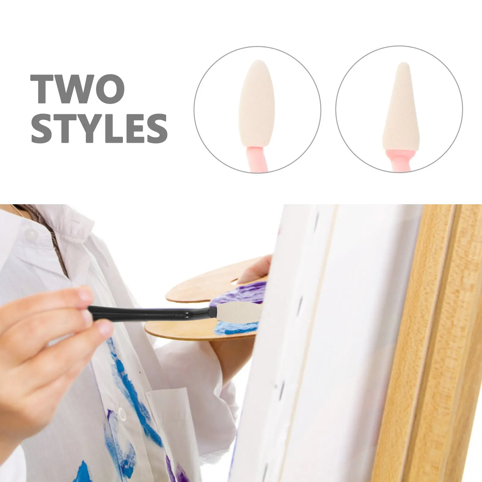 1Set Art Blending Sticks and Sponge Tip Blending Pens Sketch Eraser Kit for Seamless Highlighting Detailing and Smooth