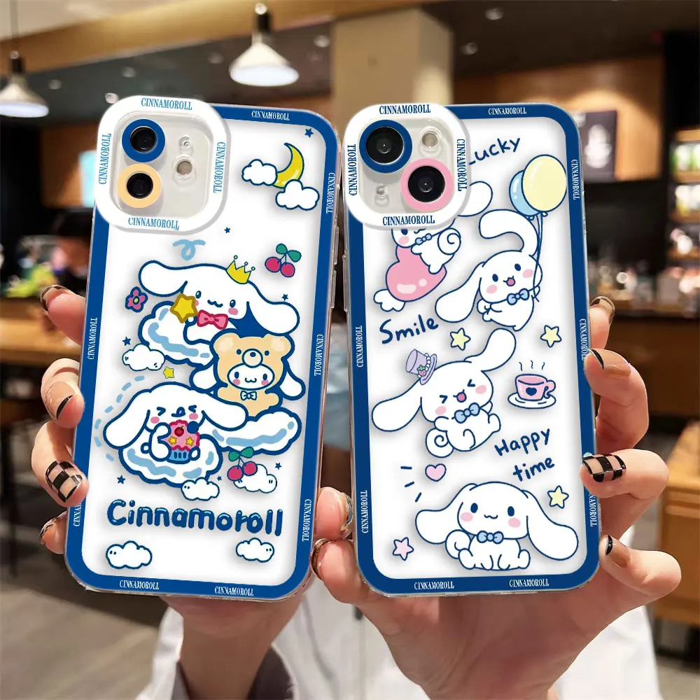 PomPom Purin C-Cinnamoroll Angel Eyes Phone Case For Xiaomi Redmi K40 13C 12 12C 10 10C 10X 10A 9 9C 9T 9A 8 7 A1 A2 Case Shell