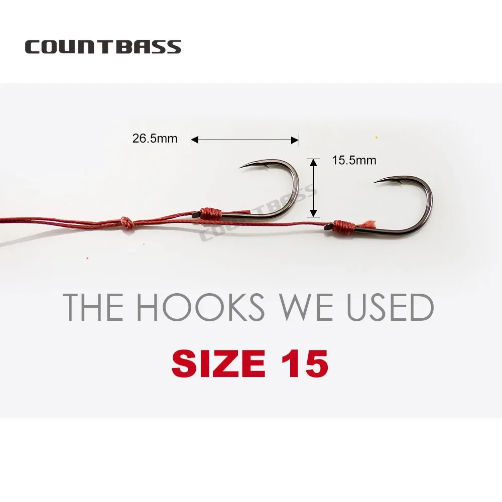 COUNTBASS 10pcs Silicone Rubber Skirt Rig Assist Hook for Fishing Slider Tai Kabura Jig Bottom Madai Squid Snapper Jigging