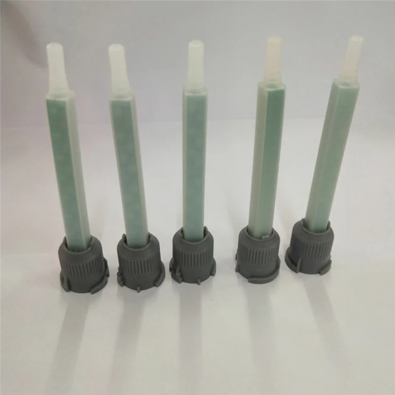 J1UL1N 50Pcs Epoxy Adhesive Mixing Nozzle Static Mixing Nozzle MB5-16 Mixing Tube (1:1Ratio) For AB Glue Mixer
