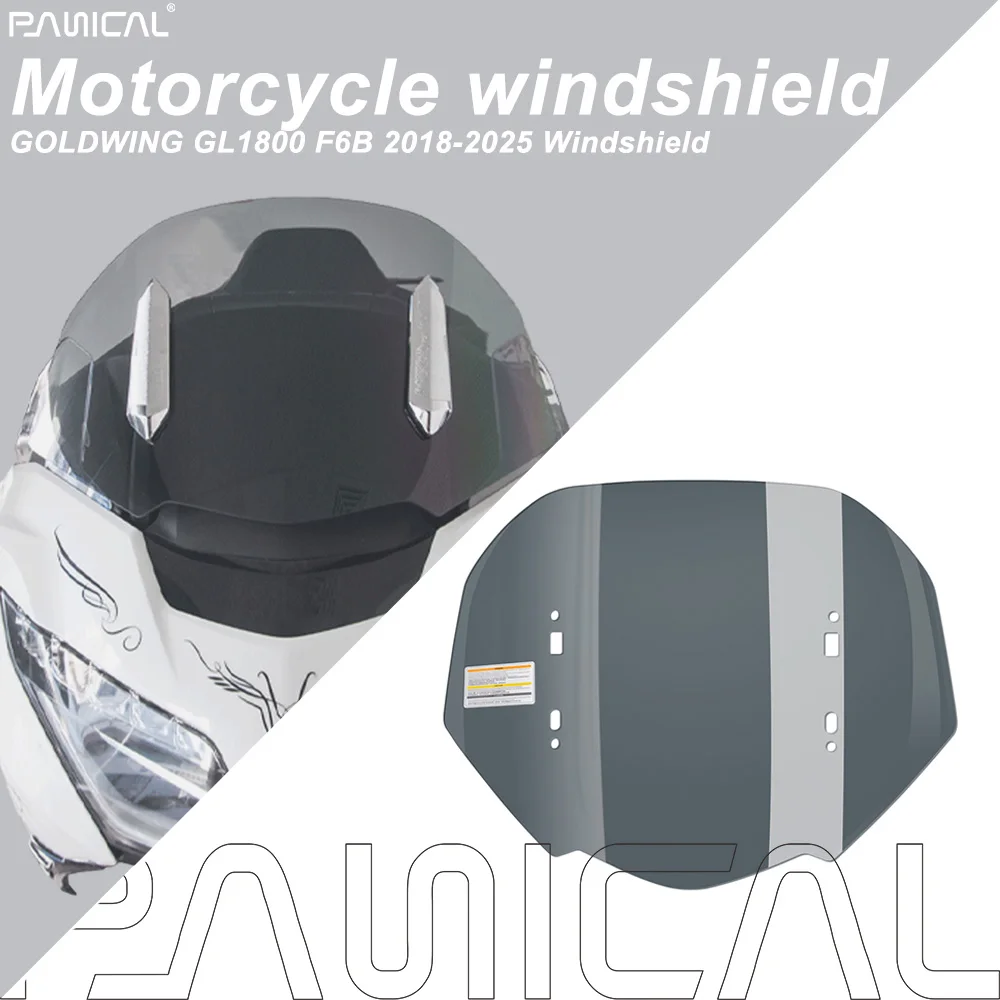 PANICAL for Honda 2018-2026 GOLDWING GL1800 F6b Motorcycle Windshield Wind Deflector Accessories 15.5-inch Windshield