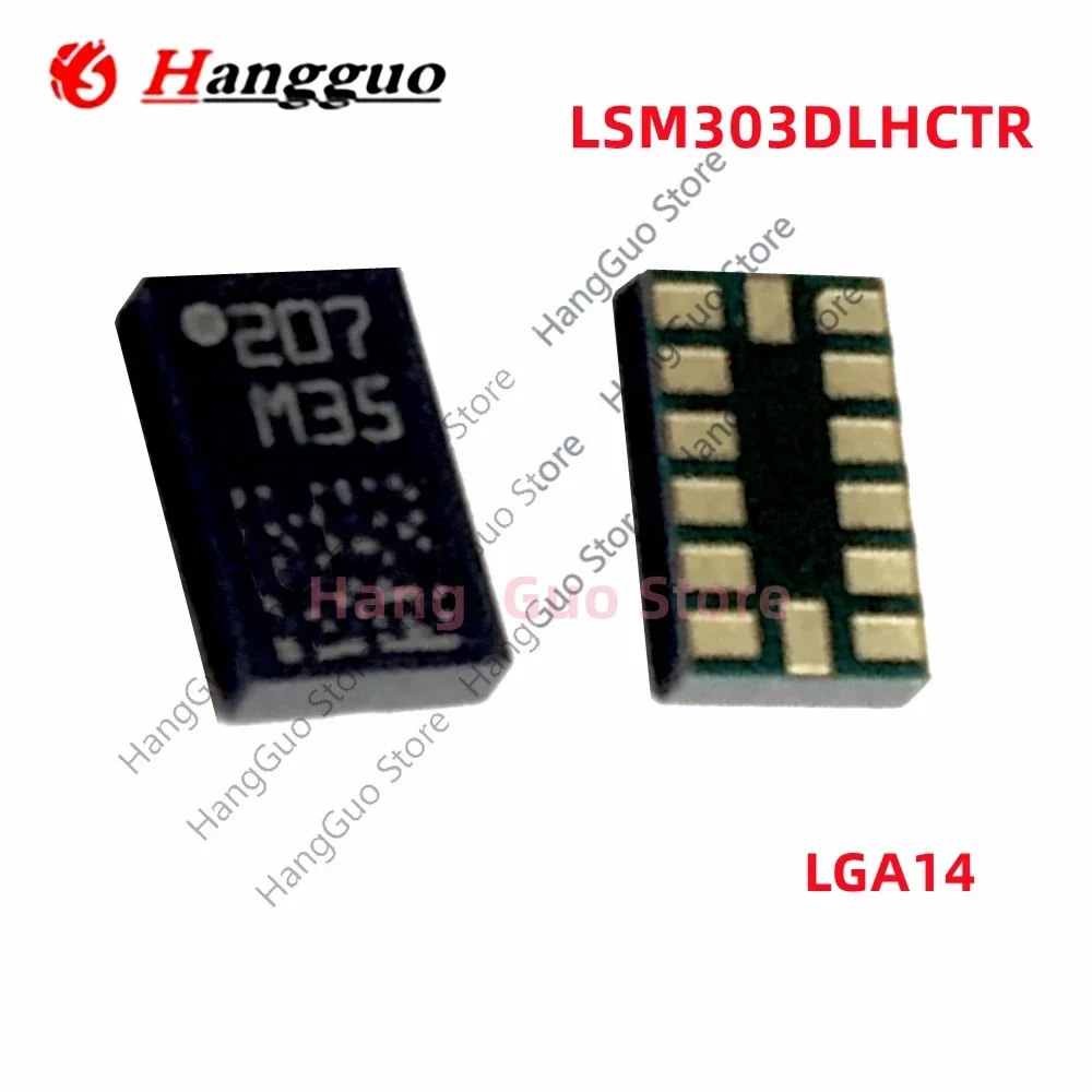 5pcs/Lot Original LSM303D LSM303DLHCTR Printed M35 LGA14 Packaged Accelerator Sensor IC Chip