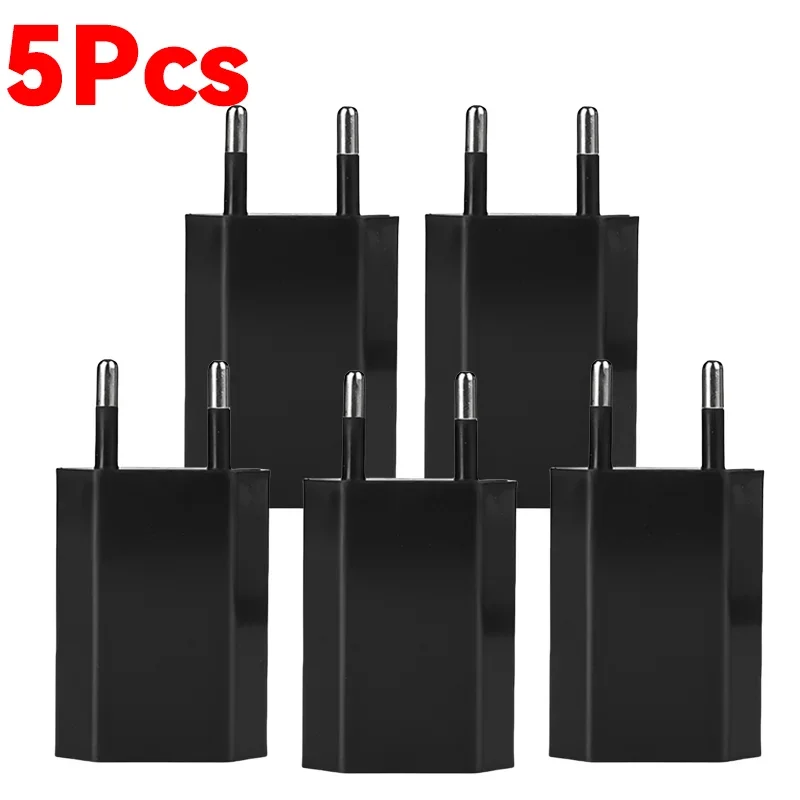 1-5 Stuks Universele 5V 1A Eu Plug Usb Home Reizen Mobiele Telefoon Oplader Voor Samsung Xiaomi Redmi huawei Oplader Power Wall Adapter
