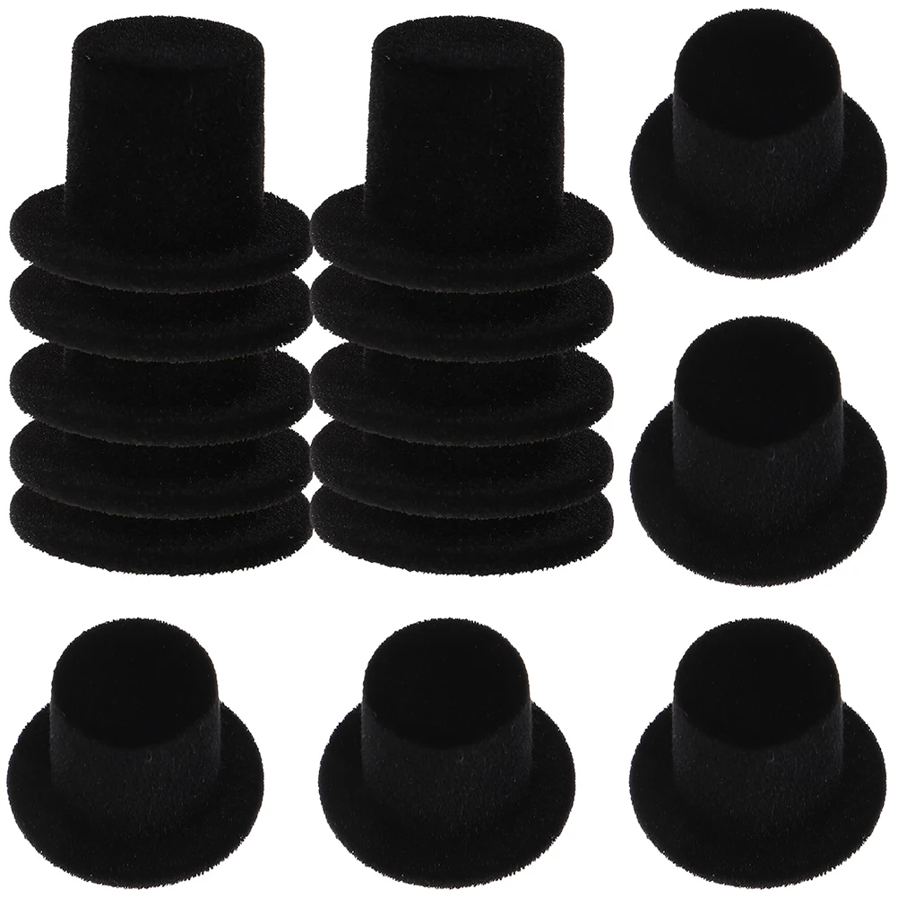 

20 Pcs Mini Clown Hats Christmas Decor Small Velvet Top Hats for DIY Crafts Supplies Garden Accessories Holiday Party
