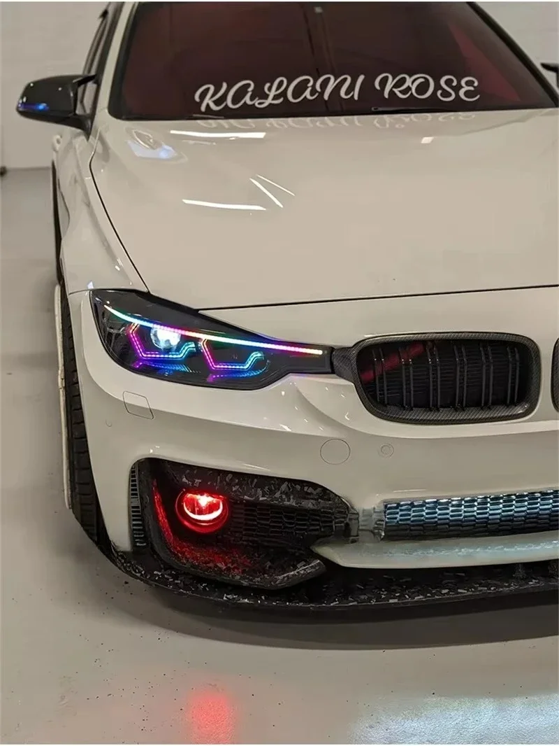 For BMW 3 Series F30 Custom Headlights RGB Turbine Bi-LED Projector Service 2013-2015 Year