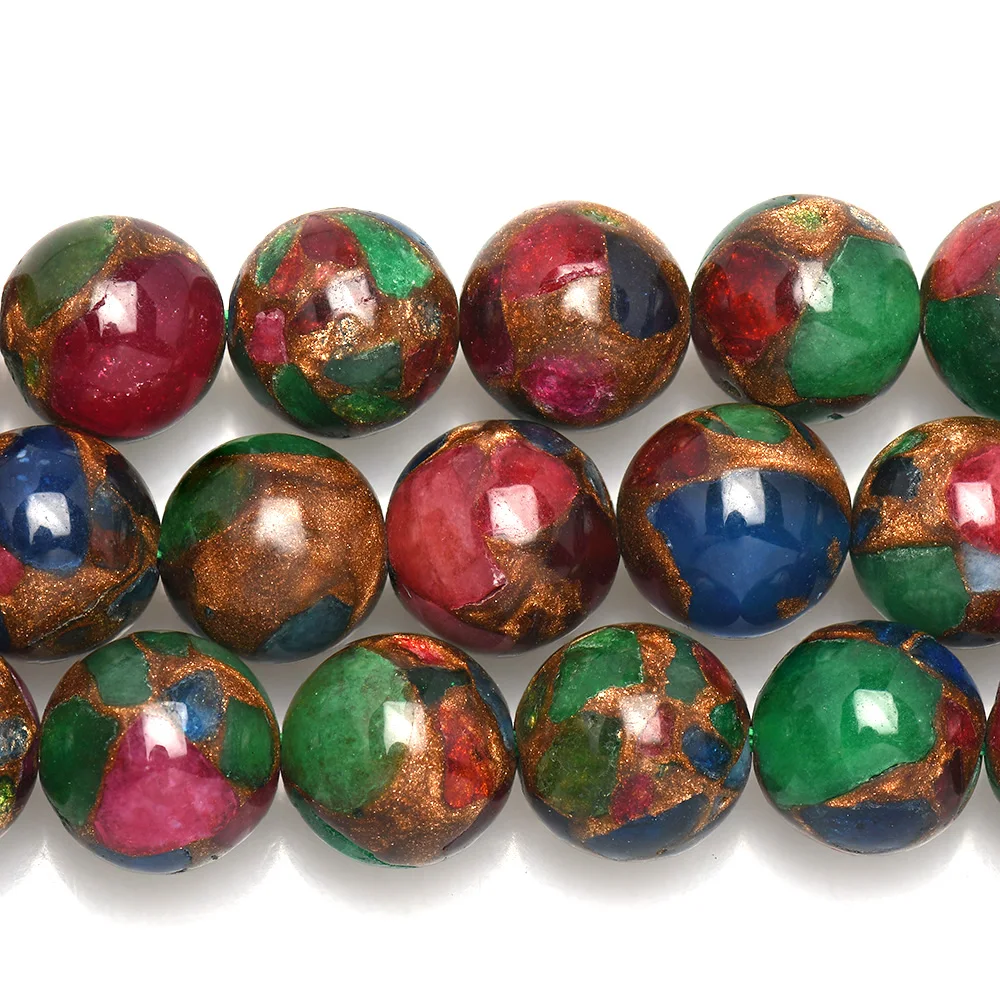 Natural Colorful Nepal Stone Round Loose Beads For Jewelry Making DIY Bracelet Necklace 6/8/10/12 mm