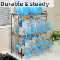 Dish drying rack stainless steel 304, dish drainer with utensil holder and drainage tray, 2-tier or 3-tier kitchen countertop