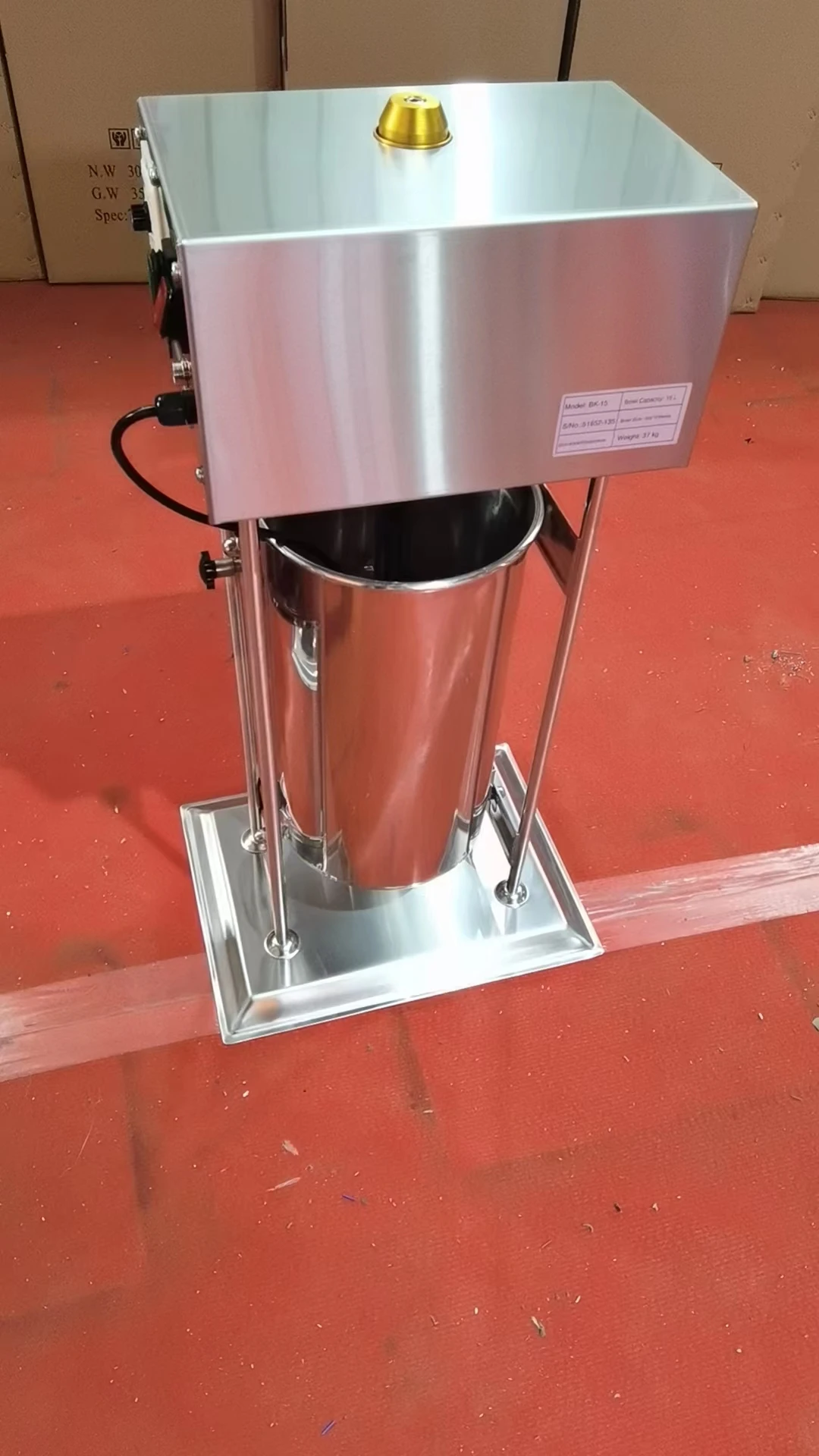 TE-30L جودة عالية الفولاذ المقاوم للصدأ التلقائي آلة ستوفير السجق الكهربائية محرك موثوق به المطاعم الفنادق محلات الغذاء اللحوم #4