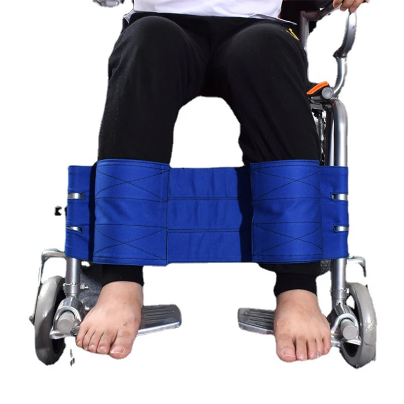 Adjustable Leg Restraint With Wheelchair Footrest Non-slip Seat Belt Elderly Patient Wheelchair Leg Calf With Foot Support