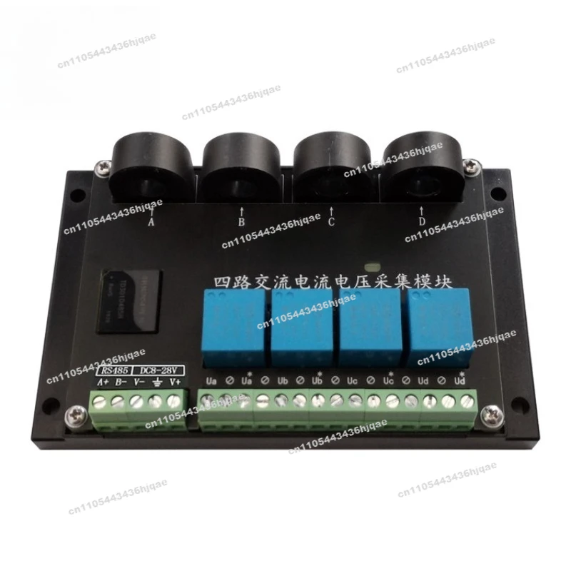Multi-channel 4-channel AC Current and Voltage Acquisition Module, Power Measurement Transmitter Sensor, RS485
