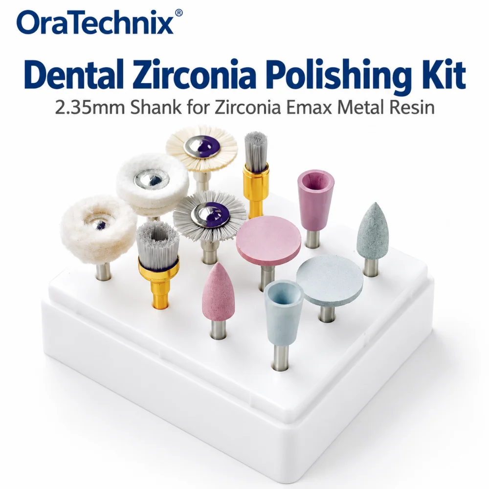 24-120PCS Composite Polishing Ra Kit Silicone Mixed Grinding Head 2.35mm for Grinding Metal Ceramics Polisher Dentistry Tools