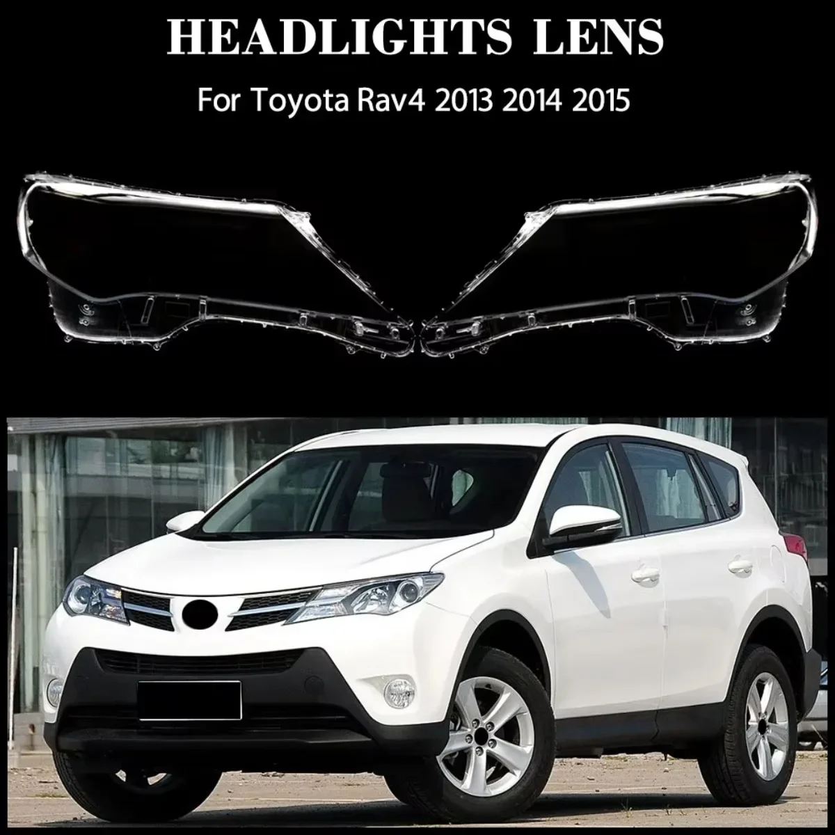 Lamp Shade Headlights Cover Headlamp Shell Plexiglass For Toyota RAV4 2013 2014 2015 New Pro Kit