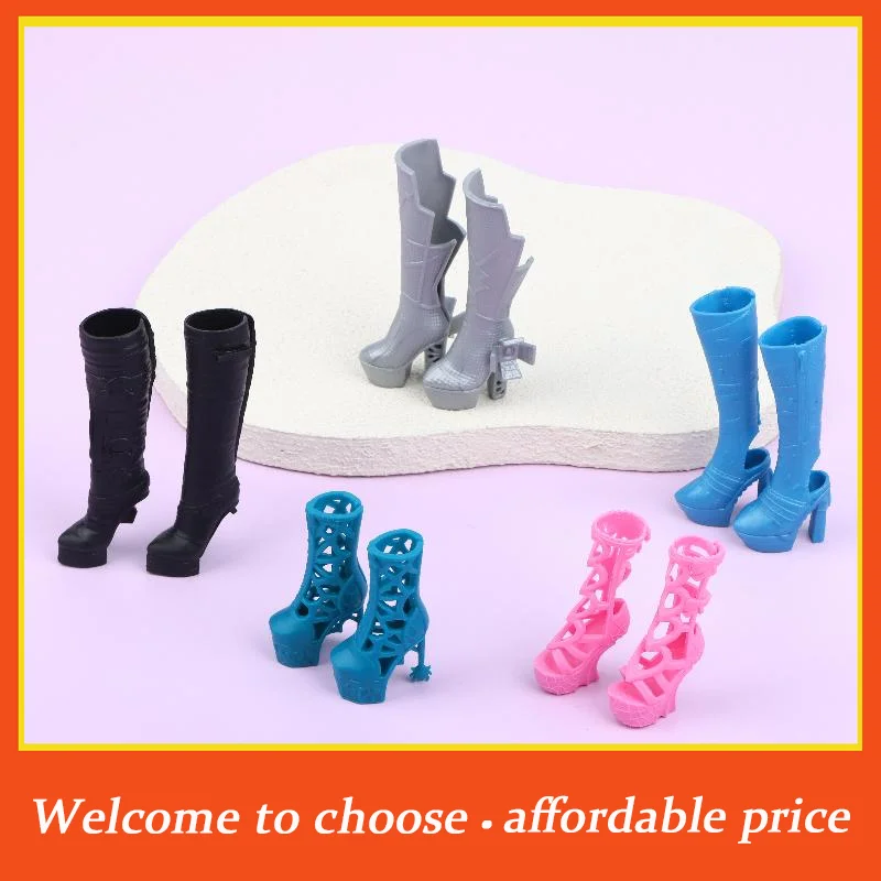 1Pair Mini Doll High Heels Boots Sandals Fashion 1/6 Dolls Dress Up Accessories For Female Dolls Decorations Pretend Play Toys