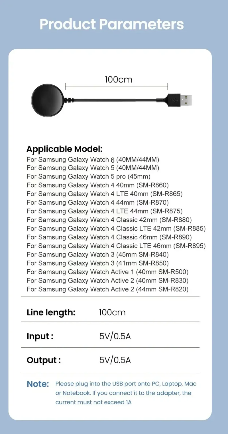 2026 Magnetic Watch Wireless Charger For Samsung Galaxy Watch 8/7/6/5pro/5/4/3 Active2 Portable Watch Fast Charging Dock Station