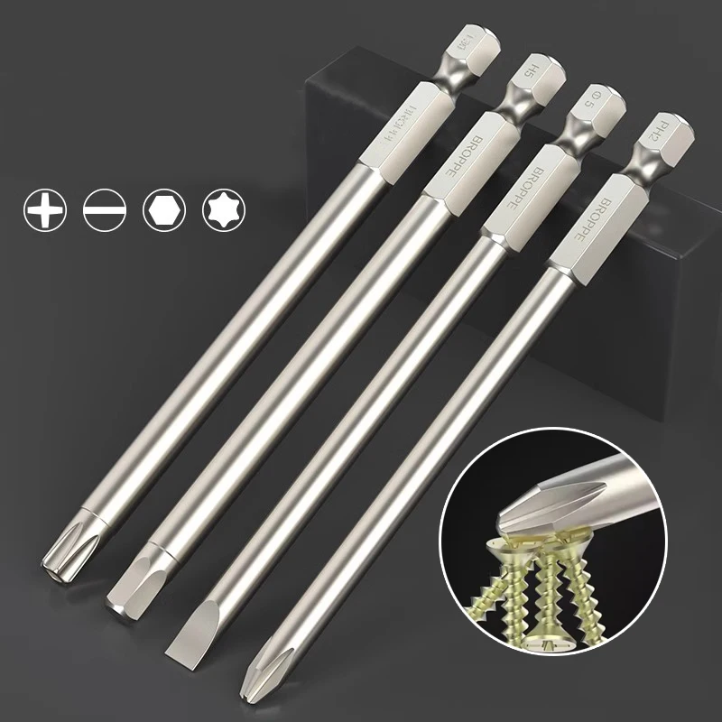 

Electric Screwdriver Bit Set S2 Steel 1/4" Hex Shank Phillips Slotted Torx Inner Hex Magnetic Screwdriver Power Driver Tool