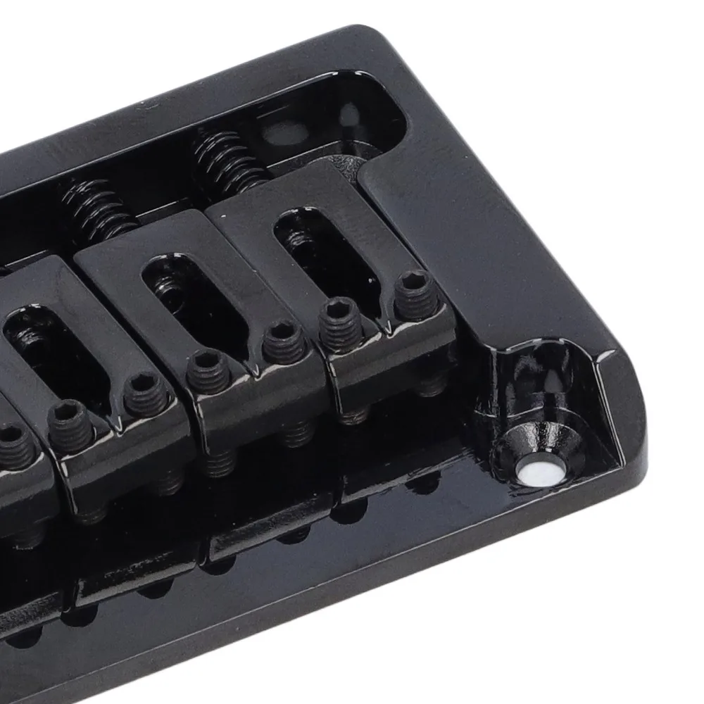 Zinc Alloy Electric Guitar Bridge Black/Silver/Golden 52.5mm Width Hardtail Guitar Bridge Enhanced Tuning Stability