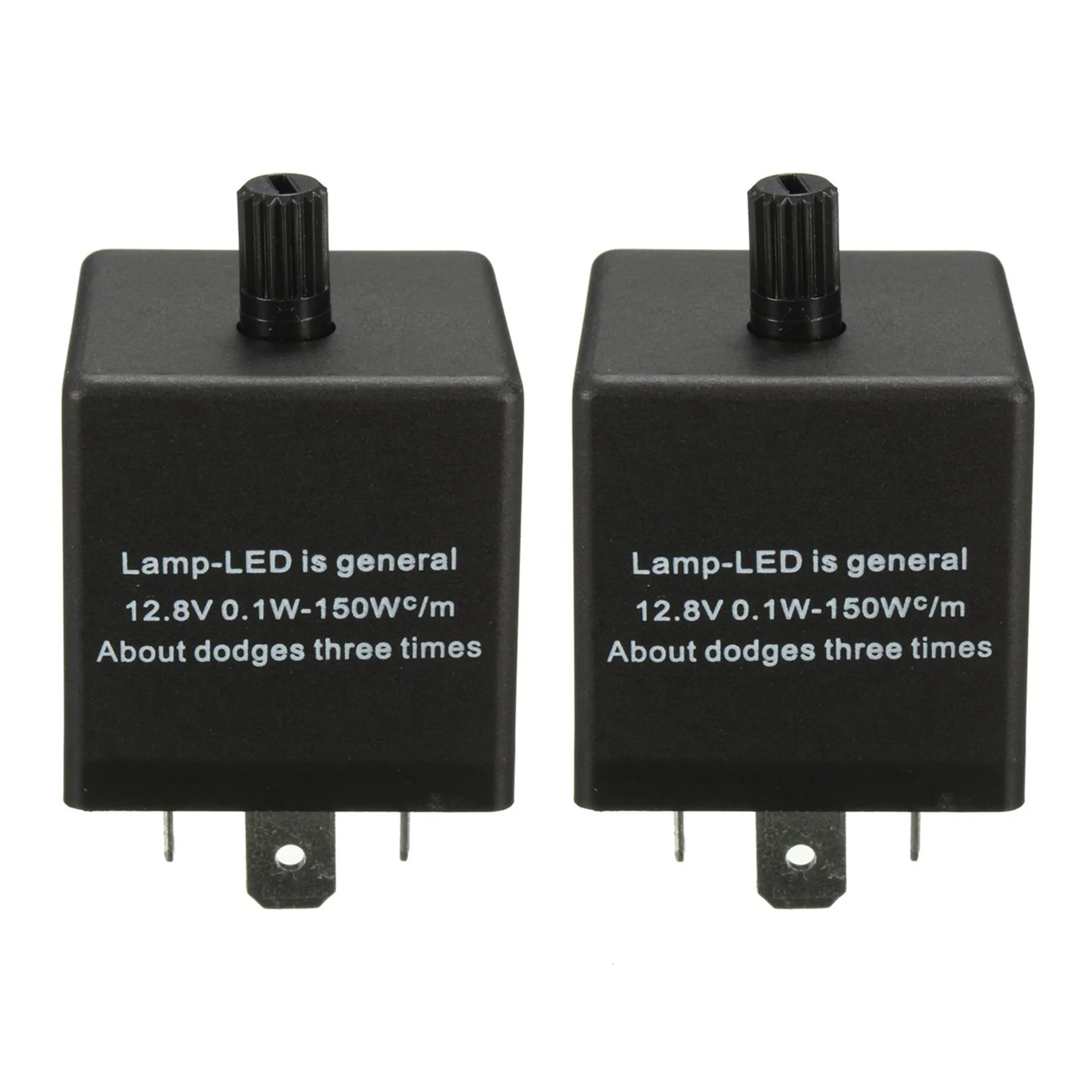 2X 12V 3 Pin LED Adjustable Car Flasher Flash Relay for Turn Signal Light Indicator