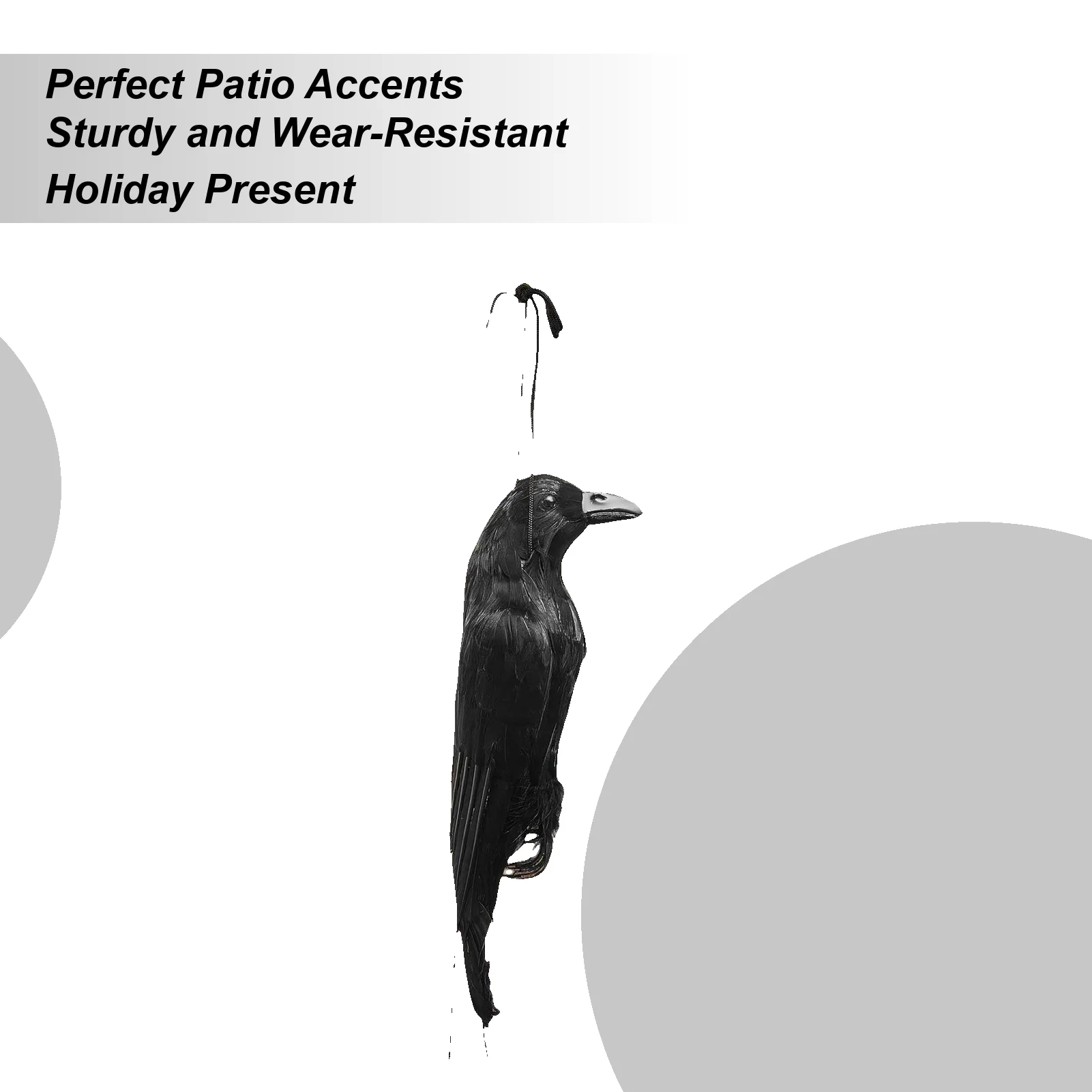 Halloween Crow Decorations Garden Decor Hunting Bait Crow Simulation Birds Animal Model For Outdoors Masquerade Ghost Haunted