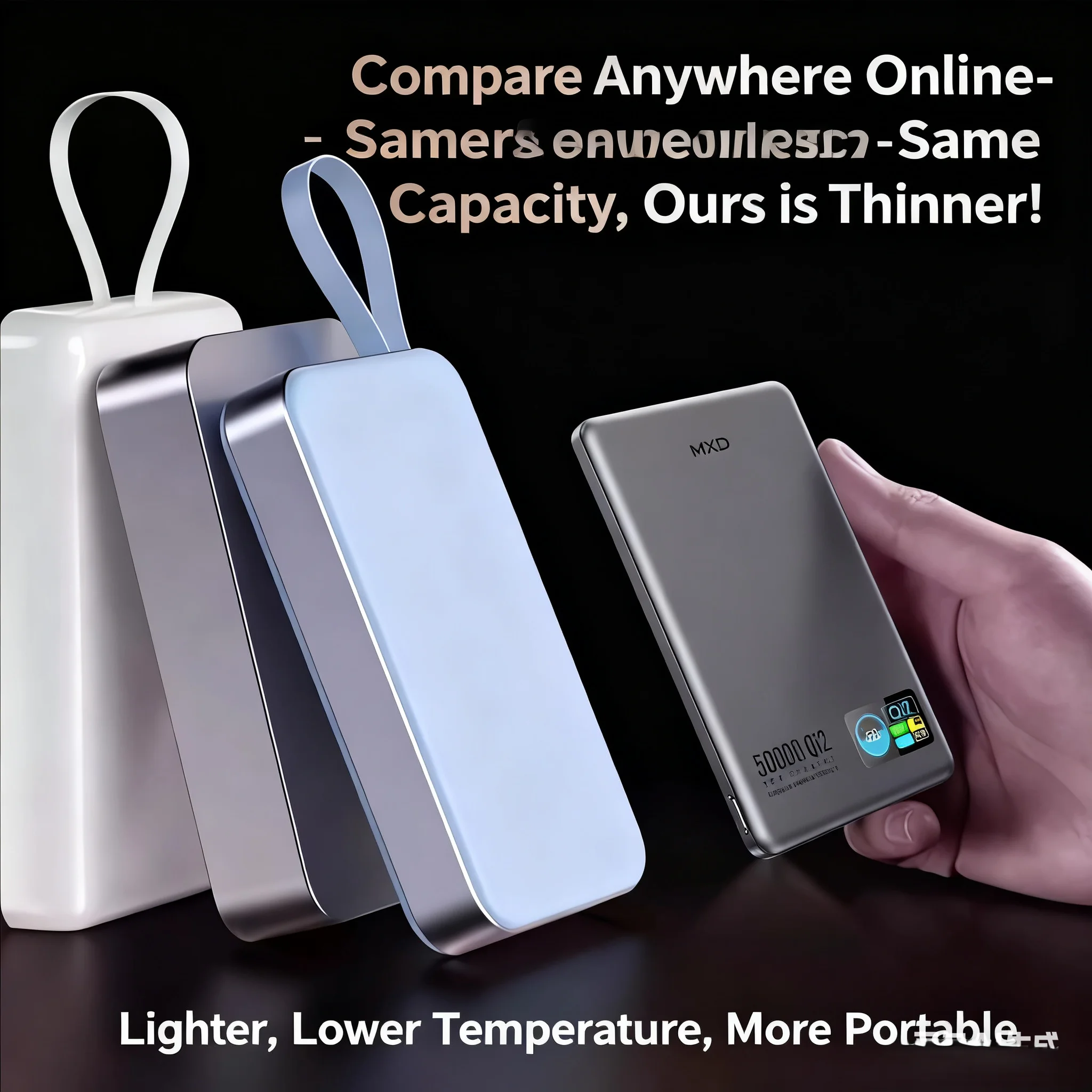 جديد الأصلي شاشة ذكية عرض شاحن لاسلكي Powerbank ل Magsafe بطارية مساعدة خارجية آيفون 17 أبل ساعة 10