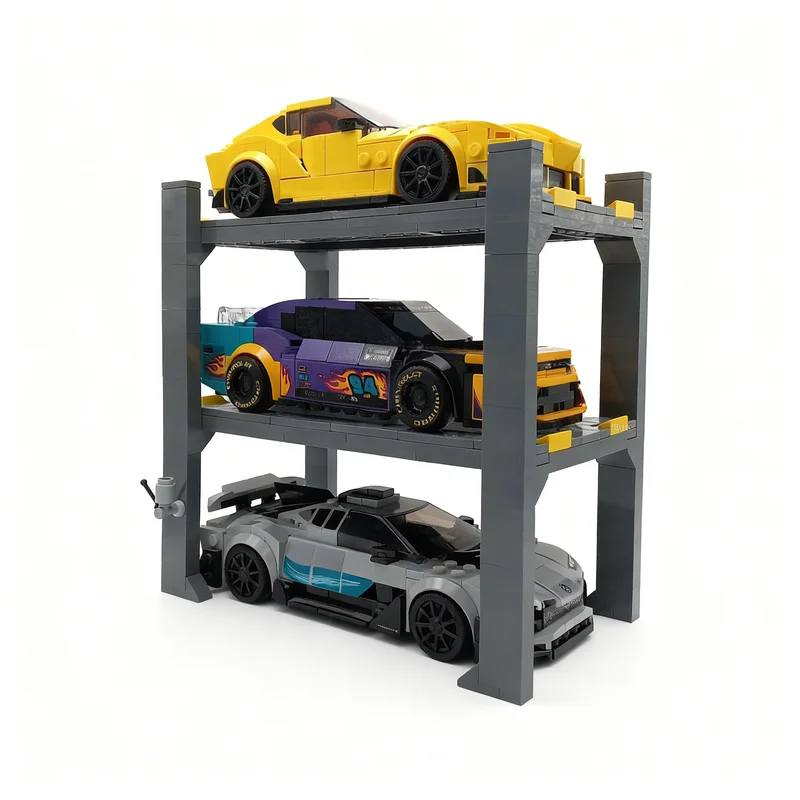 151pcs MOC Car Stacker Lift City Champions Model Building Blocks Toy Christmas Gifts Construction Creative Idea Education Brick