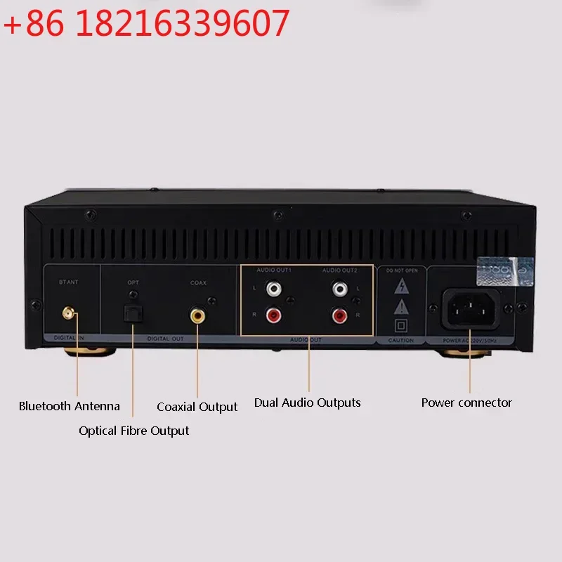 Digital HIFI Music Player Music Turntable AK4493EQ DAC Support 64BIT 384KHz DSD256 Lossless Decoding Output Bluetooth 5.0