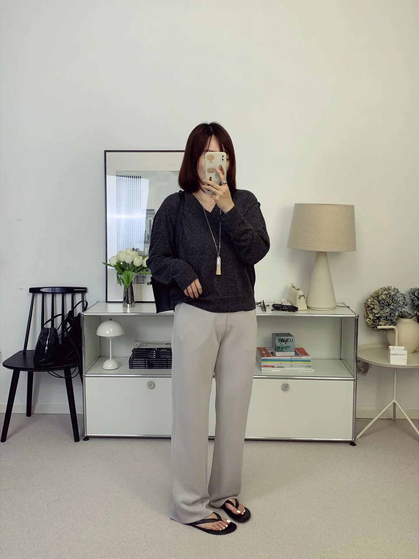 

Airy Modal Copper Ammonia Blend Thickened Wide Leg Casual Pants Draping Feel Mixed Fabric Straight Cut Women's Spring Summer