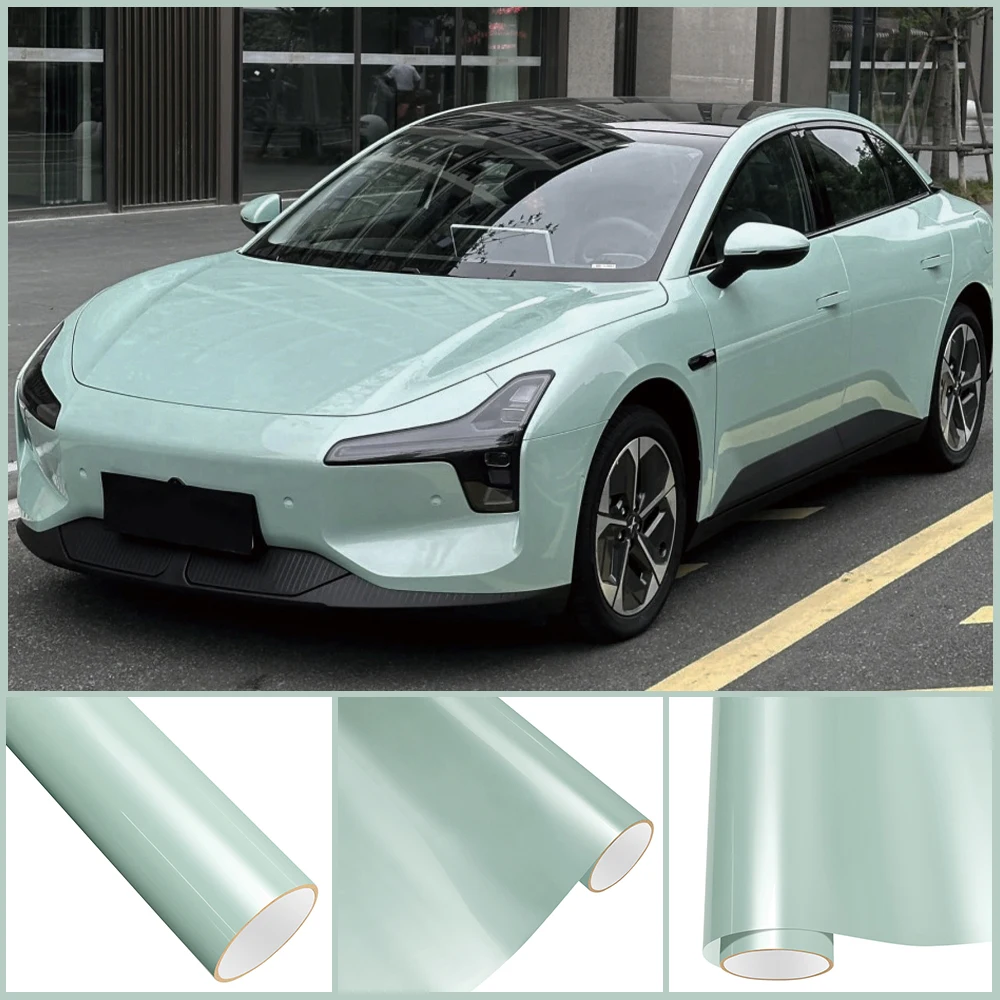 

PET Macaron Moonlight Jade Car Wrap Vinyl Film PVC Waterproof Scratch Resistant Sticker Motorcycle Auto Body Decoration Film