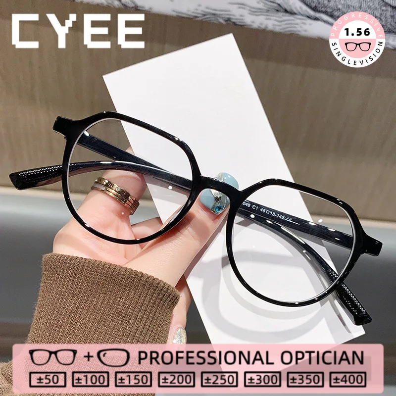 

CYEE Vintage TR90 Reading Eyegiasses Blue Light Blocking High Quality Eyewear Customization Myopia Prescription Optical Glasses
