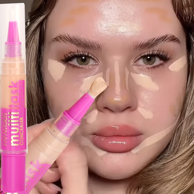 Vloeibare Concealer Foundation Pen Vervagen Donkere Kringen Make-Up Hoog Bedekkende Acne Vorm Wijzigen Huidskleur Waterdichte Make-Up Cosmetisch