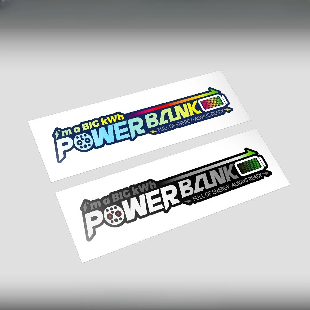1PC Power Bank Letter Graphic Vinyl Decal, Waterproof For Truck Window, Motorcycle, Laptop, Water Bottle & Luggage - view 2