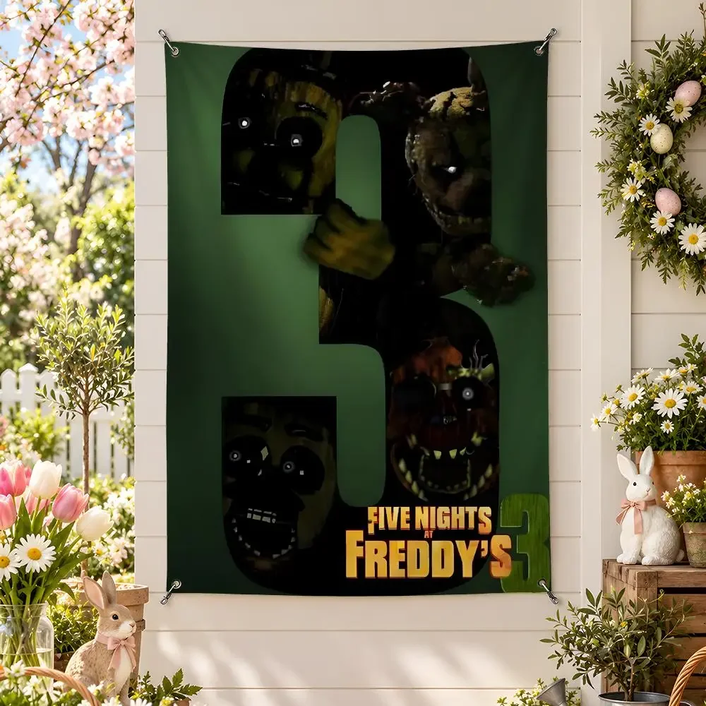 Five Nights At Freddy's Flags Wall Hanging Banner For Bedroom Living Room Outdoor Party Decor