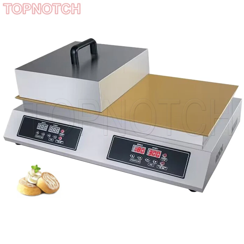 

Commercial Double Head 110V 220V Souffle Maker Snacks Machine Copper Pan Rapid Heating Fluffy Pancake Baker Souffler Machine