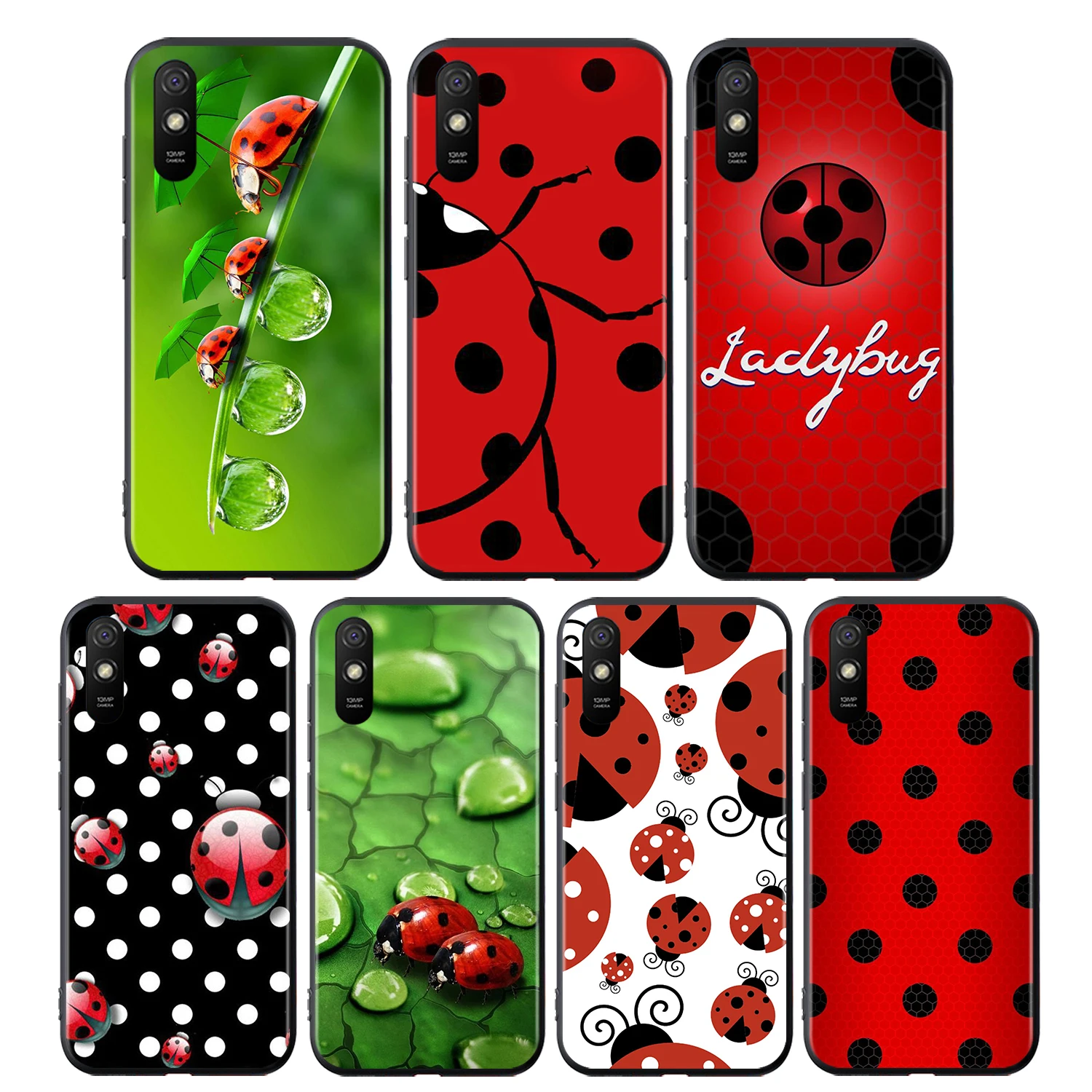 Seven-Star Ladybug Silicone Cover For Xiaomi Redmi 10 9 9T 9C 8 7 6 Pro 9AT 9A 8A 7A 6A S2 GO 5 5A 4X Plus Phone Case