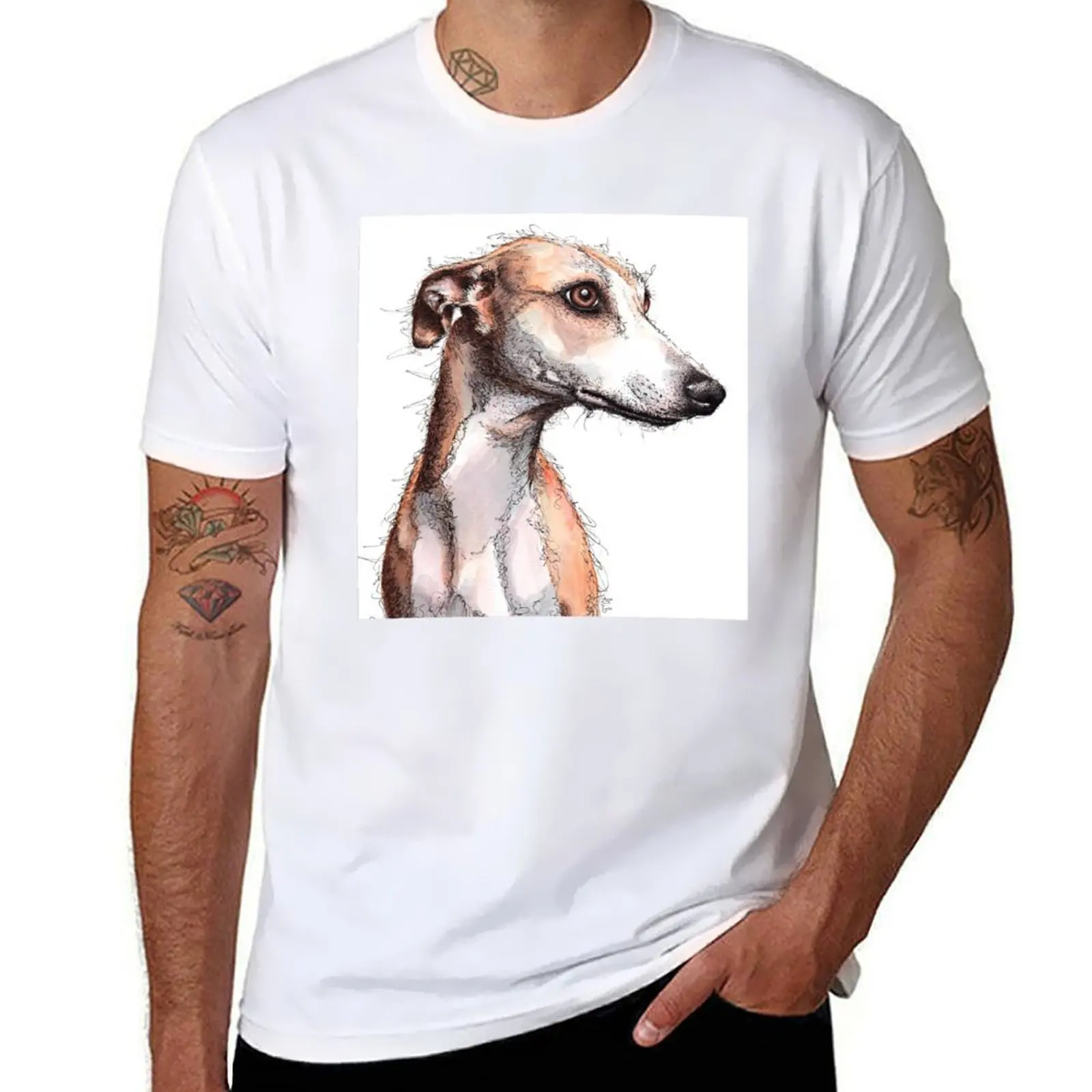 

Beautiful Sighthound, Greyhound, Galgo, Lurcher T-Shirt t shirts cotton 100% essential t shirt T-Shirt