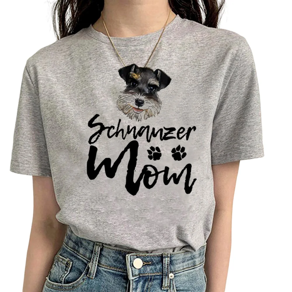 Schnauzer top women designer harajuku tshirt female harajuku anime Japanese clothing