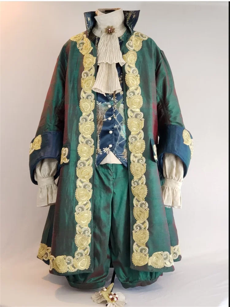 

18th Century Victorian Aristocrat Gentleman Costume Historical Louis XIV Luxurious Ball Gown