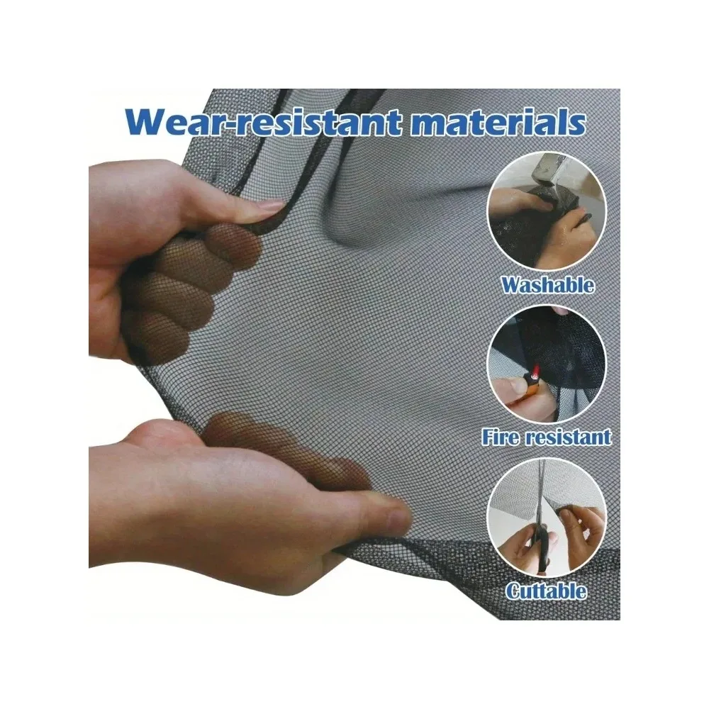 Small Size Durable Invisible Window Screen Mesh for Mosquito Control, Suitable for Outdoor Kitchens and Villa Porches, Etc