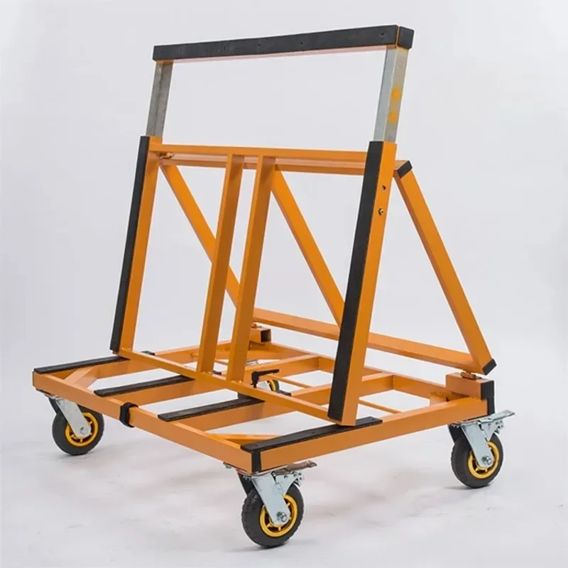 Foldable retractable doors and windows large glass panels heavy silent wheel transfer material cart