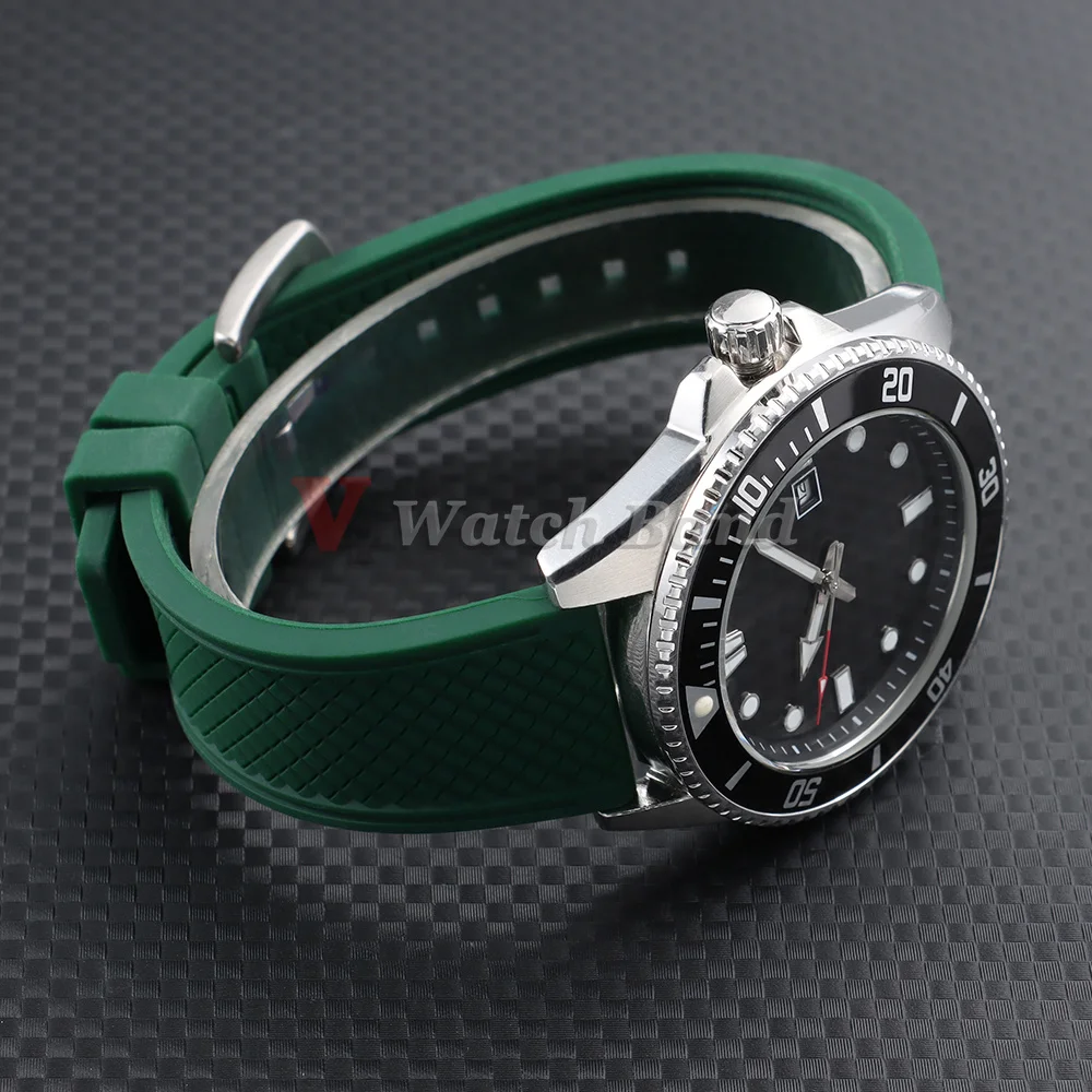 Neues Design 20mm 22mm Gummi-Silikon-Armband für Seiko Uhrenband Herren Damen Sport Wasserdichtes Taucher-Gummi-Armband Zubehör – Detail 17