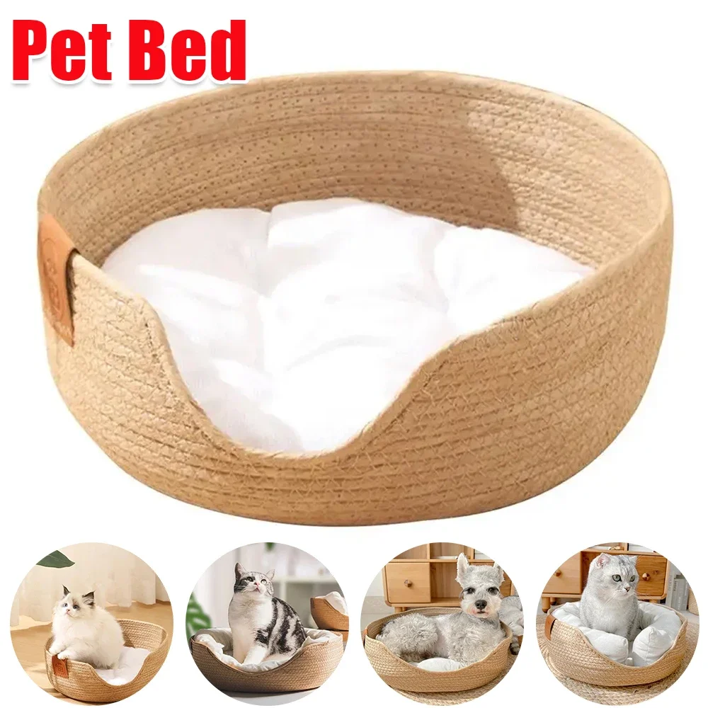 

Pet Bed Soft Warm Comfortable Sleeping Basket for Cats Small Dog Removable Washable Pets Cave Pet Accessaries Cozy Nest Baskets