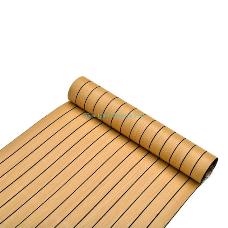 E74E Grains Slats Wallpaper Adhesive Backing Faux Waterproof Wall Covering Contact Paper For Home Decors